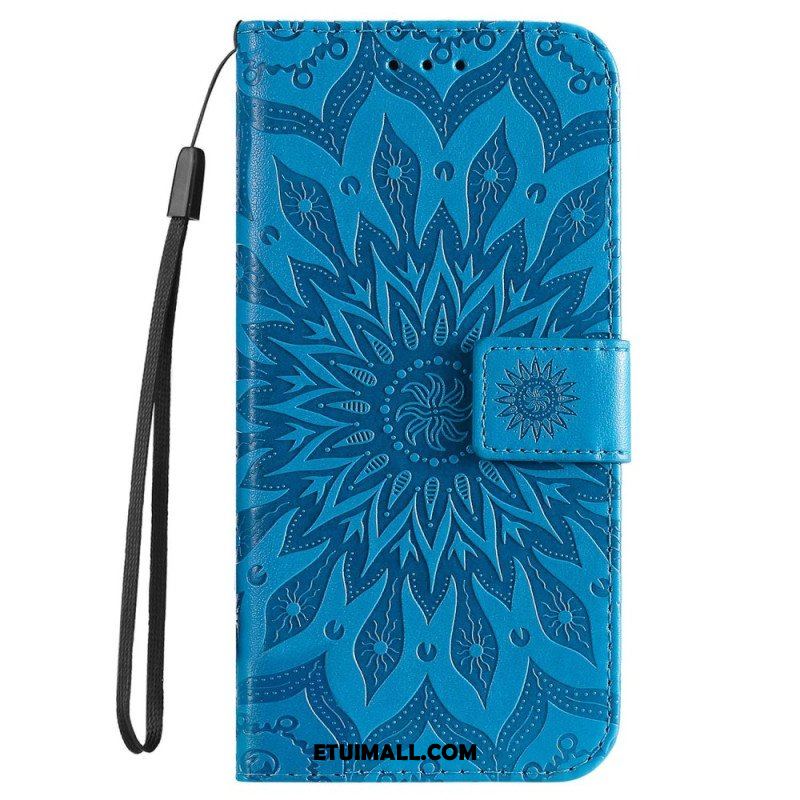 Etui Folio do iPhone 14 Pro Max Mandala Sun Ze Smyczą