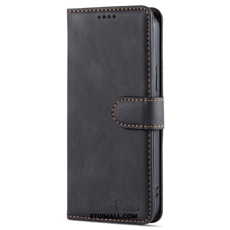 Etui Folio do iPhone 14 Stylizacja Skóry Azns