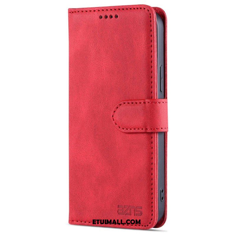 Etui Folio do iPhone 14 Stylizacja Skóry Azns