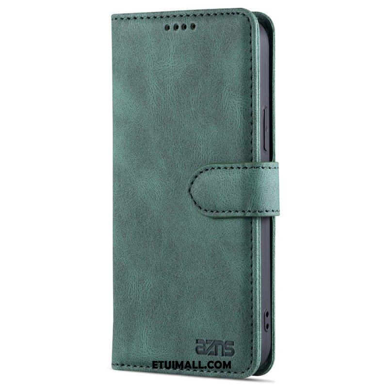 Etui Folio do iPhone 14 Stylizacja Skóry Azns