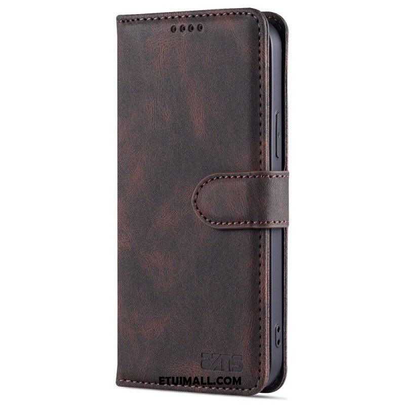 Etui Folio do iPhone 14 Stylizacja Skóry Azns