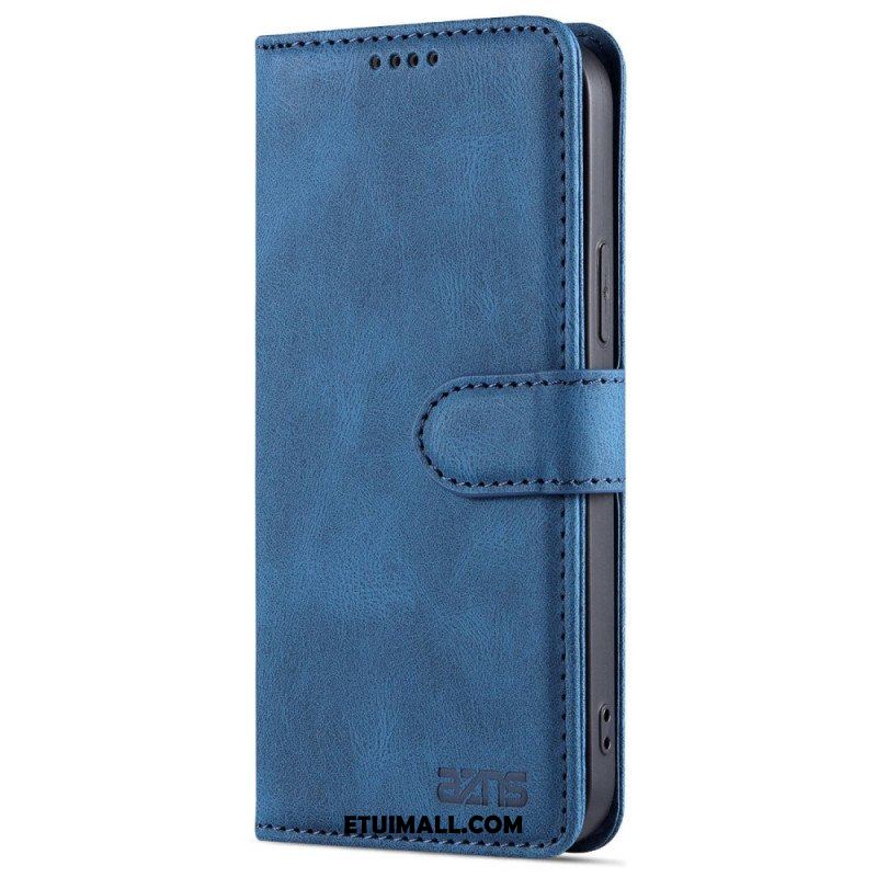 Etui Folio do iPhone 14 Stylizacja Skóry Azns