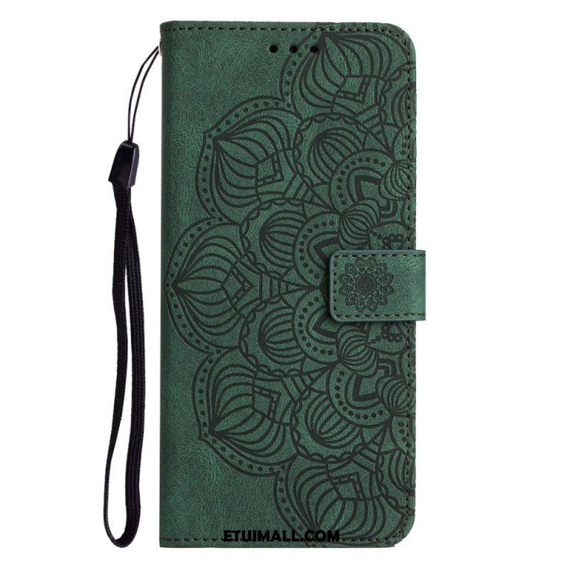 Etui Folio do iPhone 14 z Łańcuch Paskowata Mandala