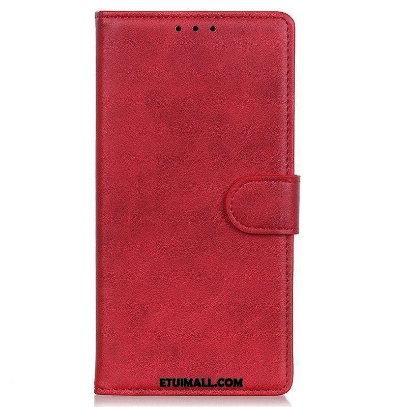 Etui Folio do iPhone 15 Matowa Sztuczna Skóra