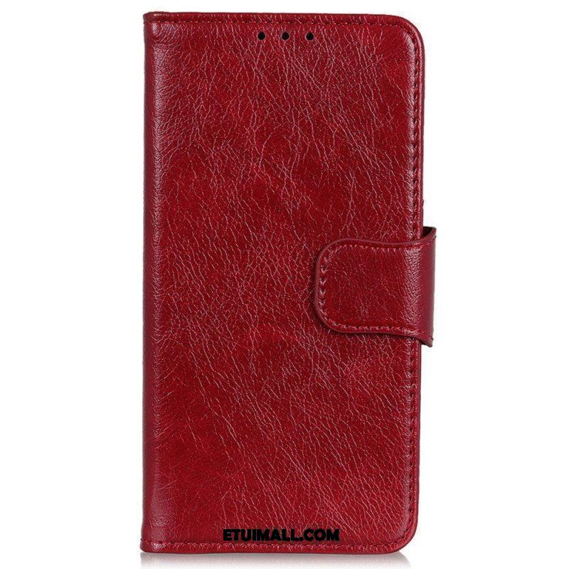 Etui Folio do iPhone 15 Plus Dwoinowa Skóra Nappa