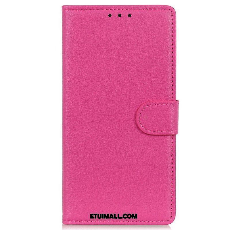 Etui Folio do iPhone 15 Plus Tradycyjna Sztuczna Skóra