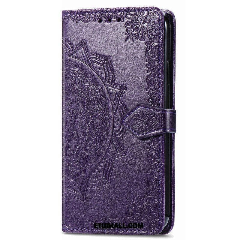 Etui Folio do iPhone 15 Pro Max z Łańcuch Barokowa Mandala Z Paskiem