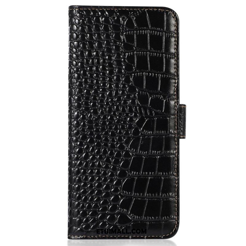 Etui Folio iPhone 16 Tekstura Krokodyla
