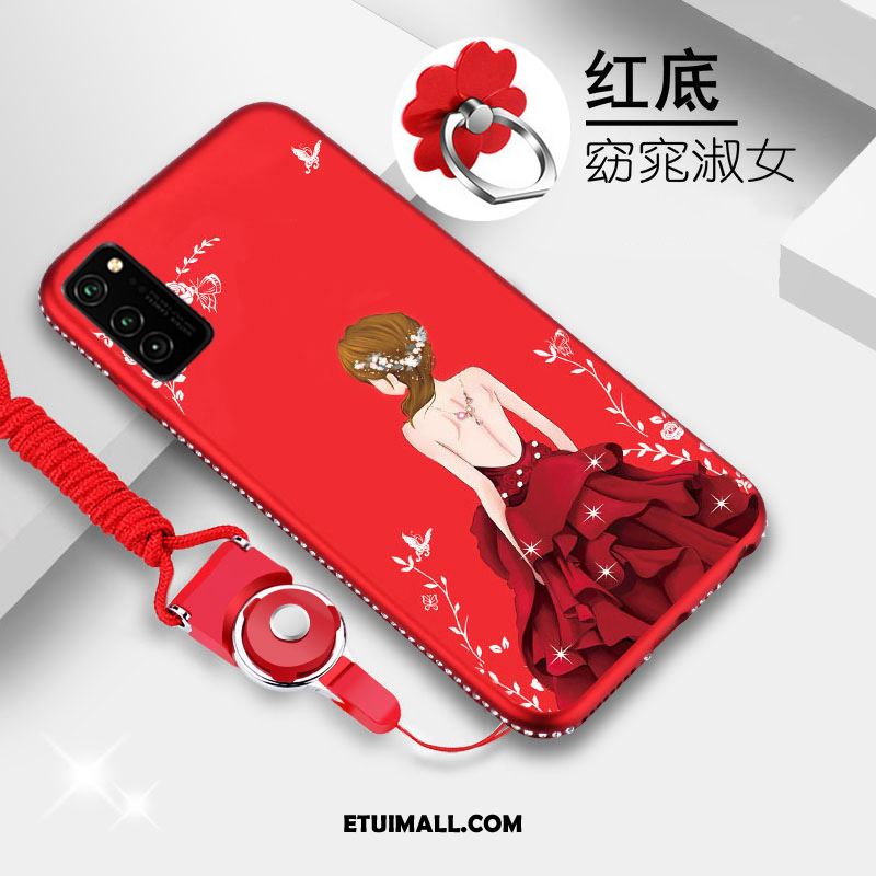 Etui Honor View30 Silikonowe Telefon Komórkowy Czerwony Anti-fall Czerwony Netto Futerał Online