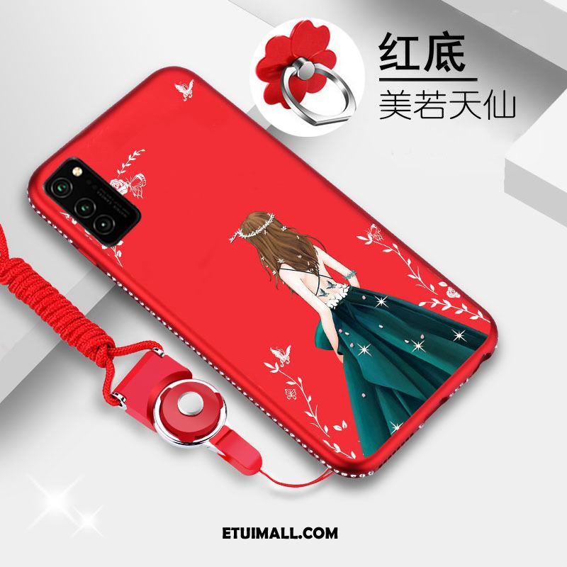 Etui Honor View30 Silikonowe Telefon Komórkowy Czerwony Anti-fall Czerwony Netto Futerał Online