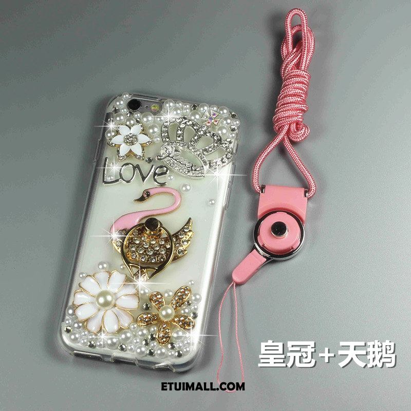 Etui Htc One A9s Ring Różowe Miękki Rhinestone Wiszące Ozdoby Pokrowce Sklep