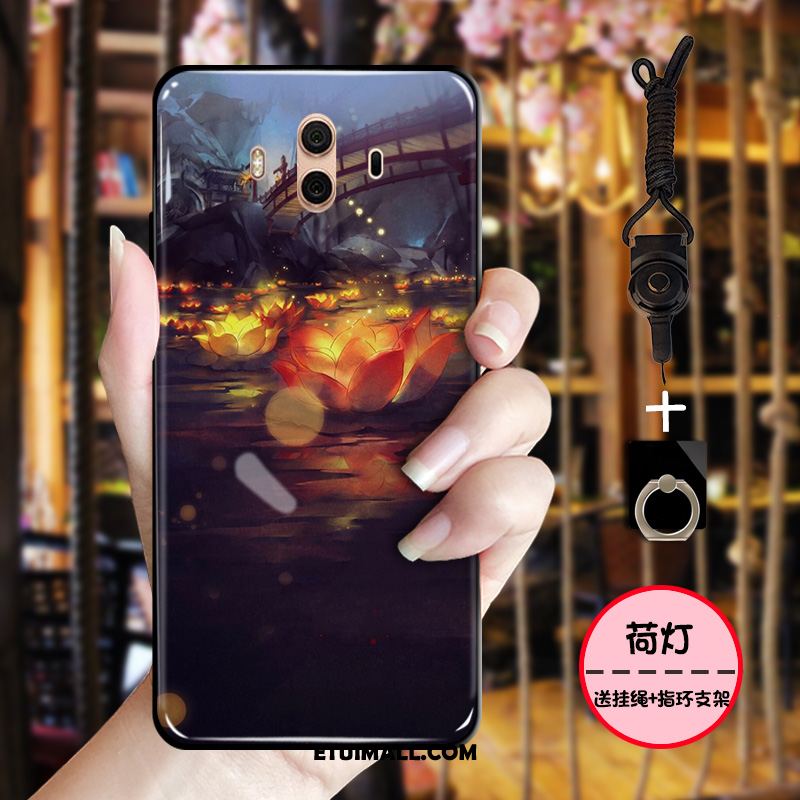 Etui Huawei Mate 10 Nubuku Vintage Chiński Styl Telefon Komórkowy Czarny Pokrowce Tanie