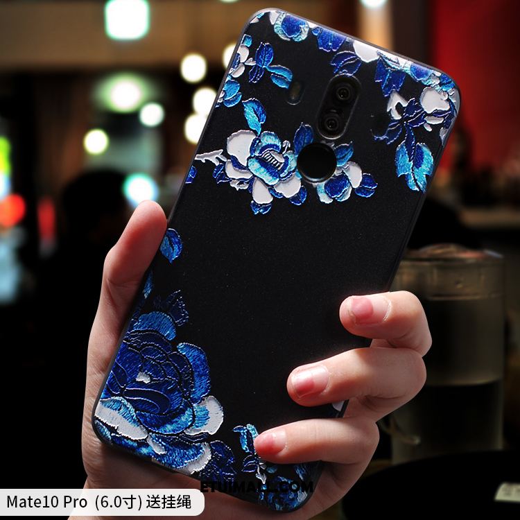 Etui Huawei Mate 10 Pro Relief Anti-fall Miękki Silikonowe Czerwony Futerał Na Sprzedaż