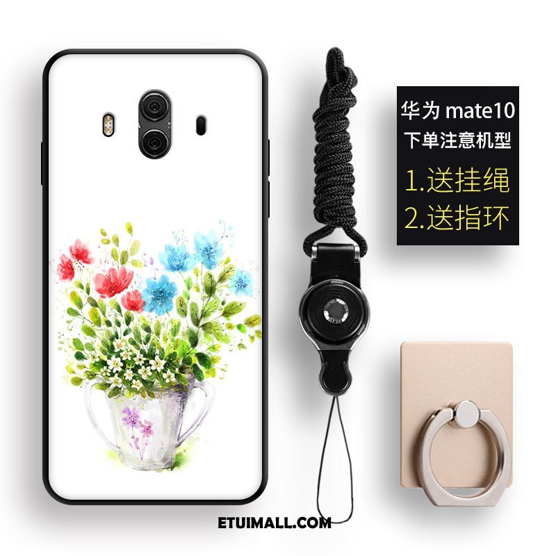 Etui Huawei Mate 10 Telefon Komórkowy Biały Anti-fall Relief Nubuku Pokrowce Online