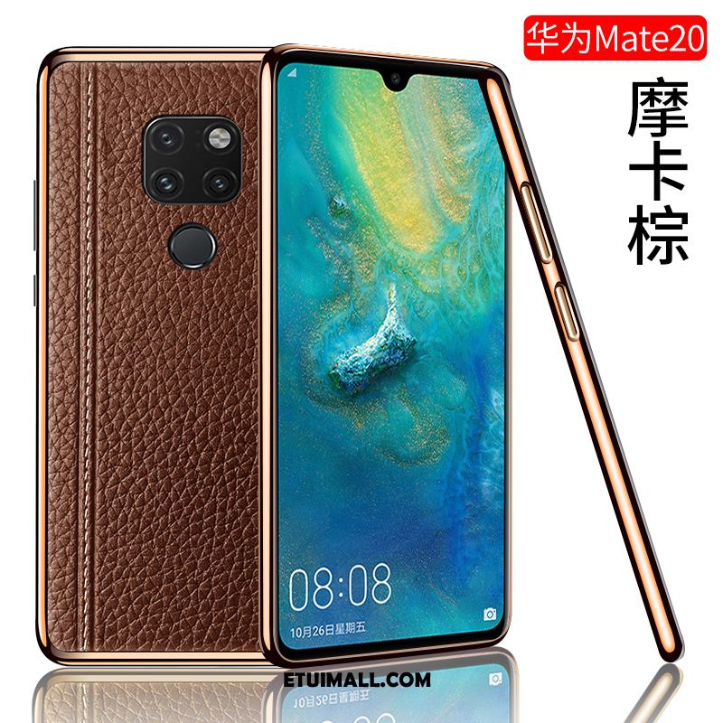 Etui Huawei Mate 20 Kreatywne Czarny Skórzany Futerał Osobowość Prawdziwa Skóra Futerał Sprzedam