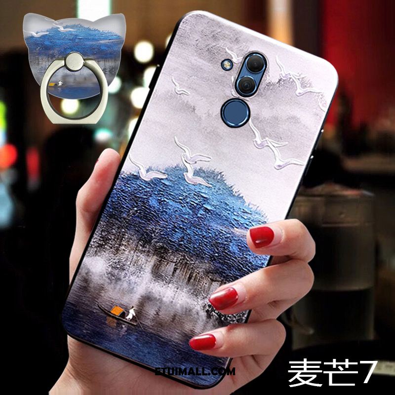 Etui Huawei Mate 20 Lite Silikonowe Kreatywne Wiszące Ozdoby All Inclusive Niebieski Obudowa Na Sprzedaż