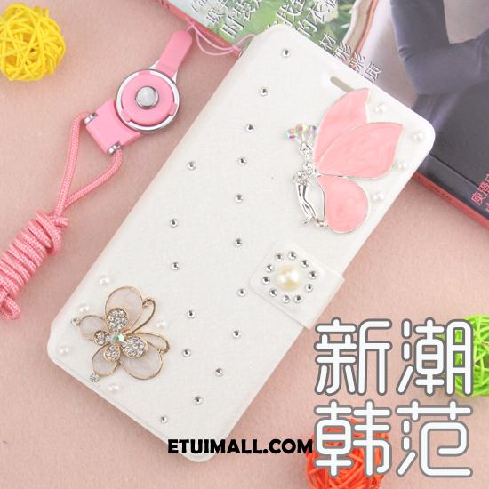 Etui Huawei Mate 20 Pro Anti-fall Ochraniacz Rhinestone Skórzany Futerał Biały Obudowa Sklep