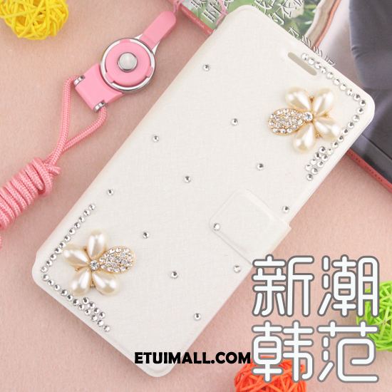 Etui Huawei Mate 20 Pro Anti-fall Ochraniacz Rhinestone Skórzany Futerał Biały Obudowa Sklep