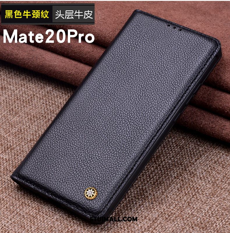 Etui Huawei Mate 20 Pro Duży Telefon Komórkowy Czarny Skórzany Futerał Ochraniacz Obudowa Na Sprzedaż
