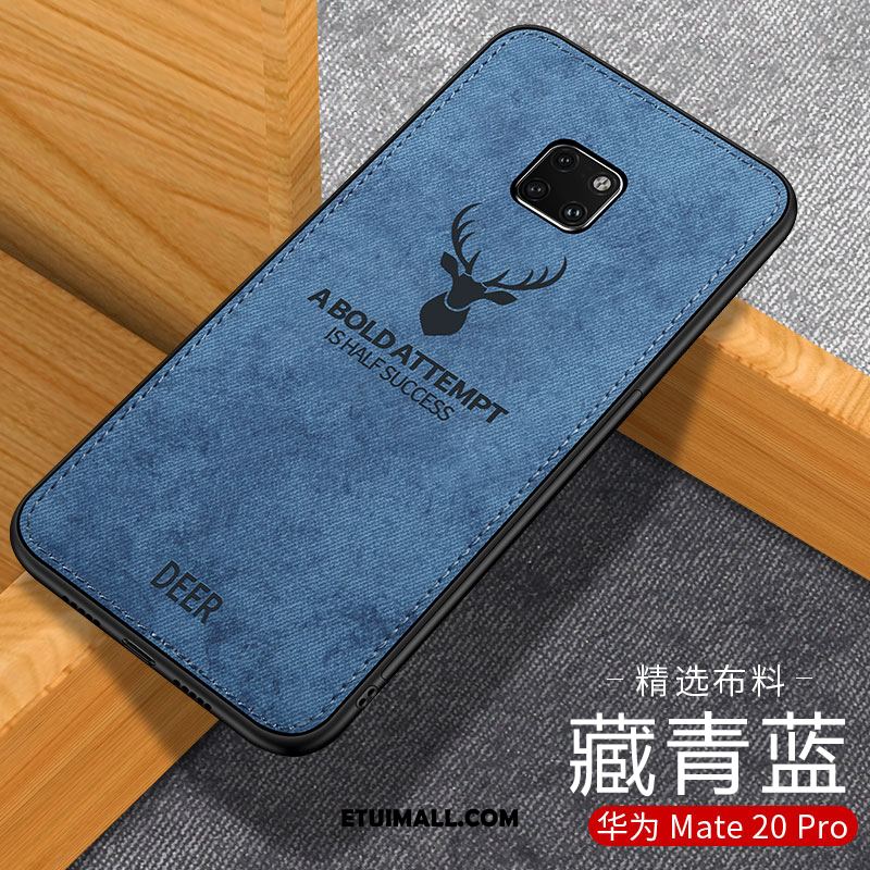 Etui Huawei Mate 20 Pro Ochraniacz Wzór Niebieski All Inclusive Płótno Obudowa Tanie