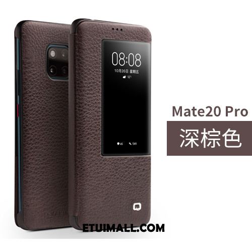 Etui Huawei Mate 20 Pro Skórzany Futerał Biznes Proste Ochraniacz Skóra Bydlęca Futerał Sklep