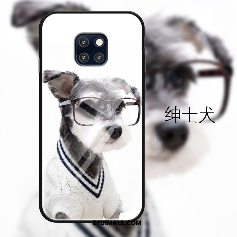 Etui Huawei Mate 20 Pro Zakochani Psy Biały Kreskówka Proste Obudowa Online