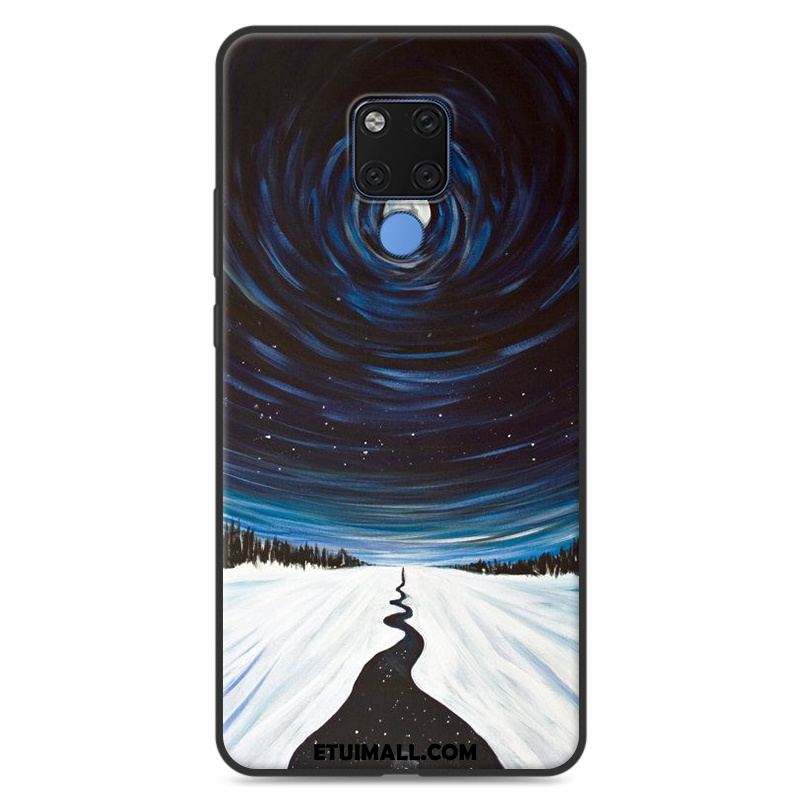 Etui Huawei Mate 20 X Ciemno Niebieski Miękki All Inclusive Silikonowe Anti-fall Pokrowce Tanie