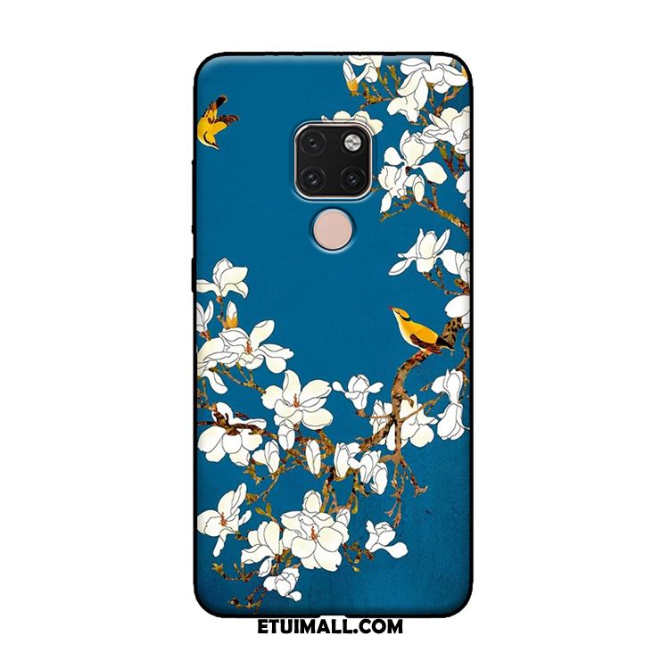 Etui Huawei Mate 20 X Niebieski Ptak Miękki Vintage Telefon Komórkowy Pokrowce Dyskont