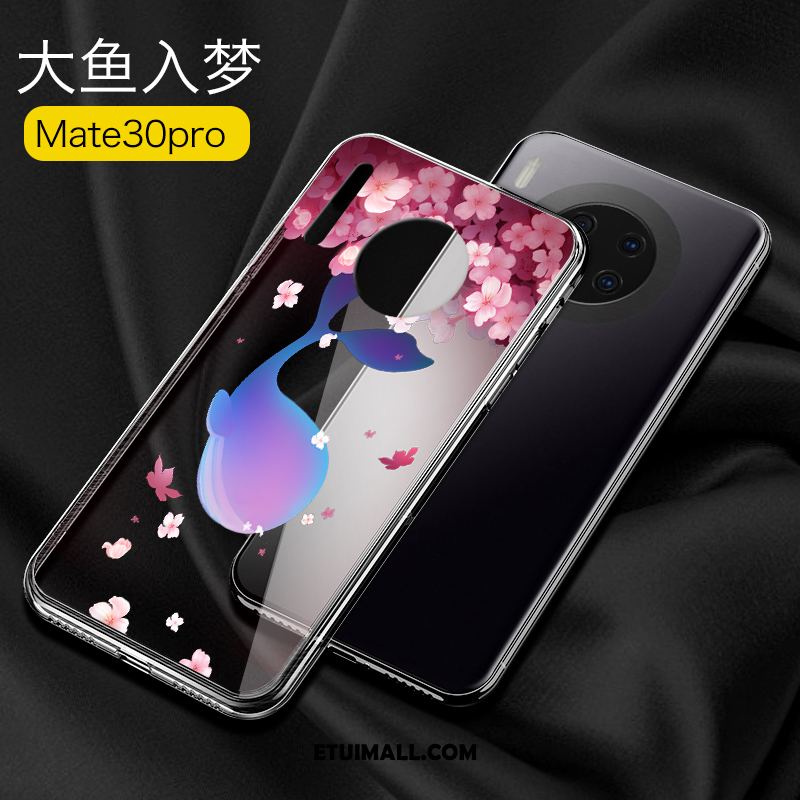 Etui Huawei Mate 30 Pro Cienkie Różowe Szkło Czerwony Netto Silikonowe Futerał Online