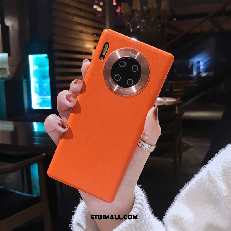 Etui Huawei Mate 30 Proste Pomarańczowy Wysoki Koniec Jednolity Kolor Czarny Futerał Online