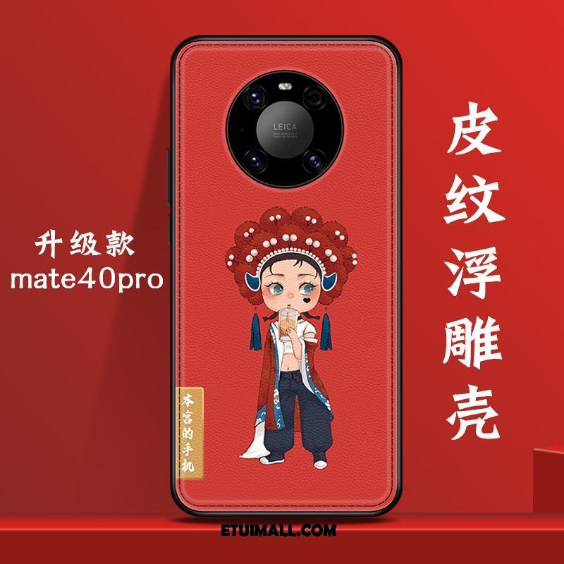 Etui Huawei Mate 40 Pro Piękny Czerwony Netto Chiński Styl Telefon Komórkowy Osobowość Pokrowce Tanie