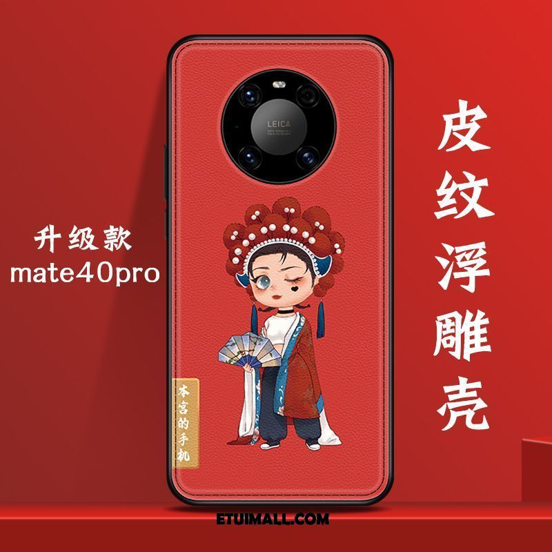 Etui Huawei Mate 40 Pro Piękny Czerwony Netto Chiński Styl Telefon Komórkowy Osobowość Pokrowce Tanie