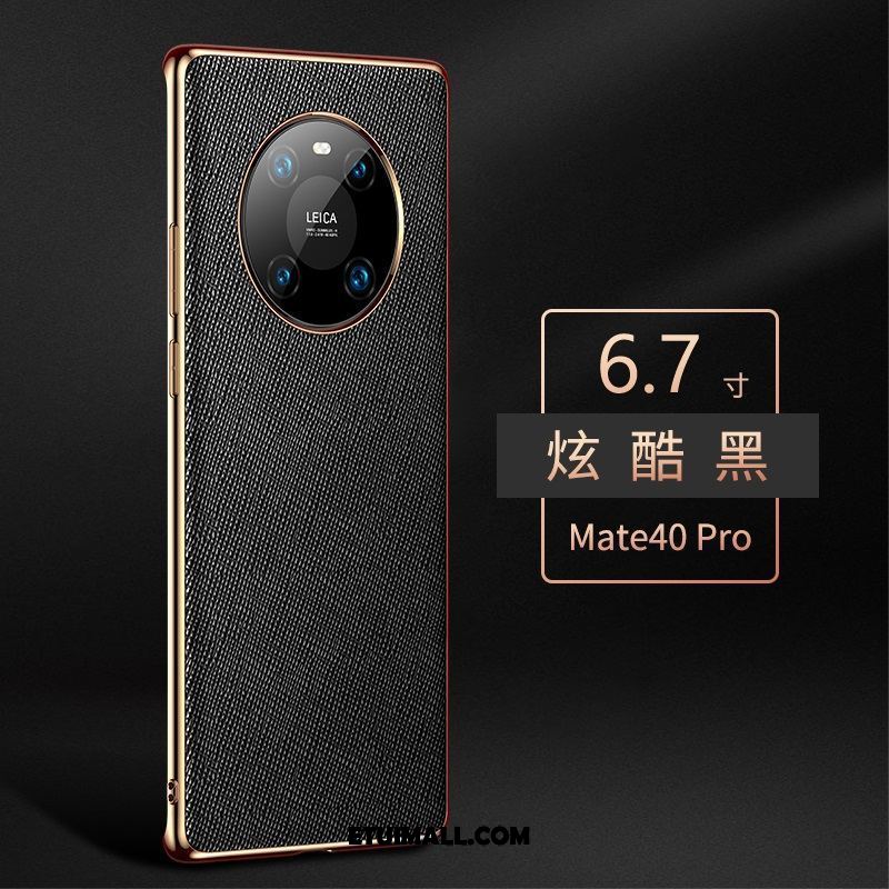 Etui Huawei Mate 40 Pro Prawdziwa Skóra Purpurowy Wysoki Koniec Ochraniacz Anti-fall Pokrowce Sprzedam