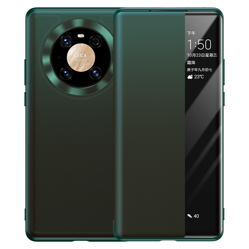 Etui Huawei Mate 40 Pro Skóra Prawdziwa Skóra Ochraniacz Czerwony Telefon Komórkowy Pokrowce Kup