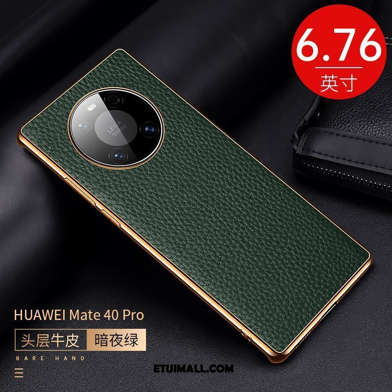 Etui Huawei Mate 40 Pro Skórzany Futerał Skóra Bydlęca Prawdziwa Skóra Anti-fall Litchi Obudowa Kupię