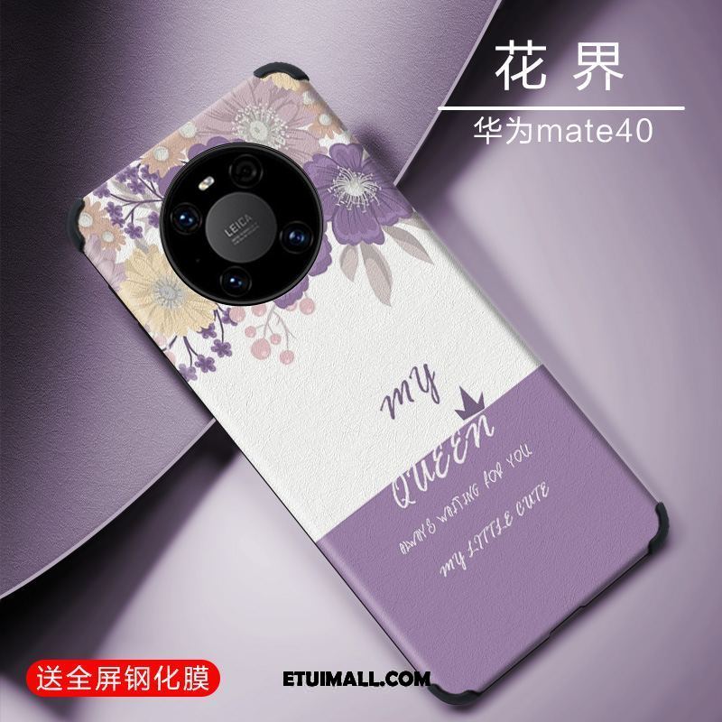 Etui Huawei Mate 40 Relief Silikonowe Proste All Inclusive Niebieski Futerał Kupię