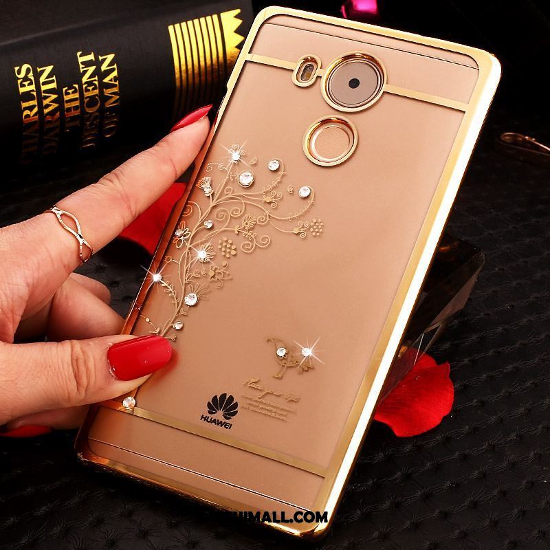 Etui Huawei Mate 8 Złoto Telefon Komórkowy Przezroczysty Ochraniacz Rhinestone Futerał Tanie