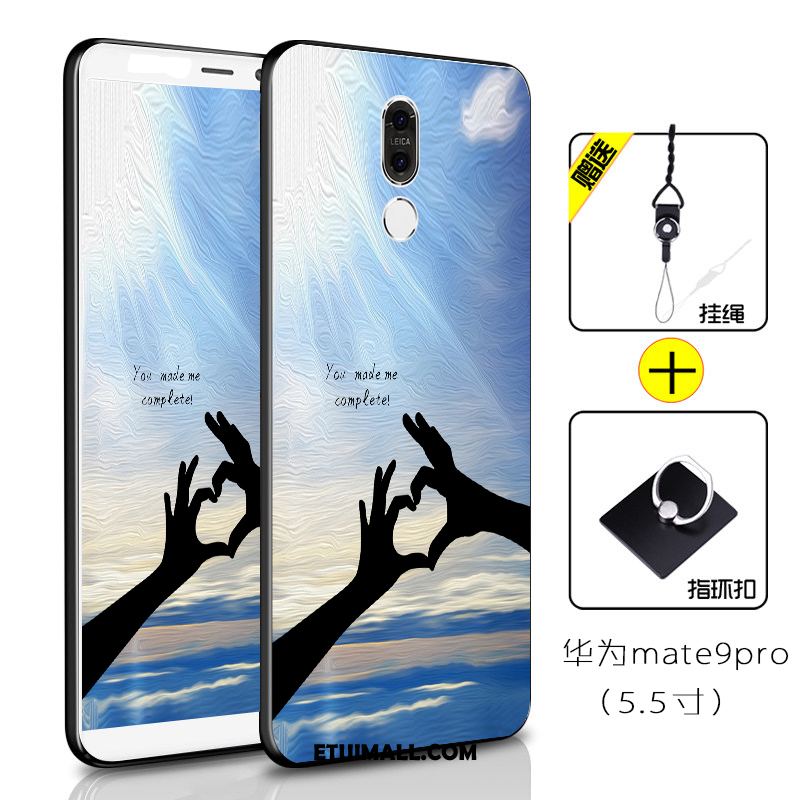 Etui Huawei Mate 9 Pro Anti-fall Kreskówka Miękki Czarny Wzór Futerał Na Sprzedaż