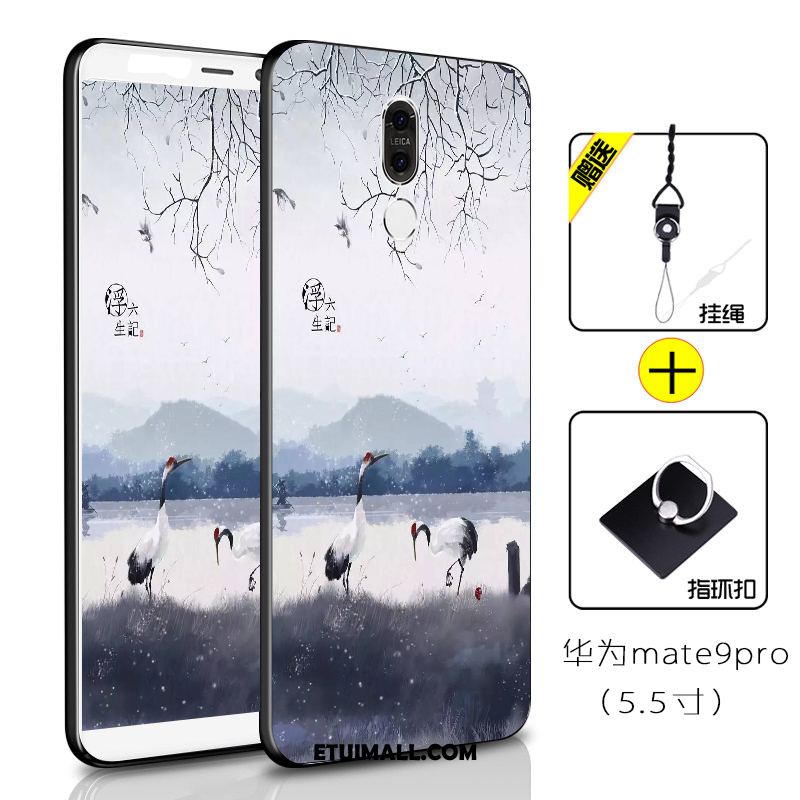 Etui Huawei Mate 9 Pro Anti-fall Kreskówka Miękki Czarny Wzór Futerał Na Sprzedaż