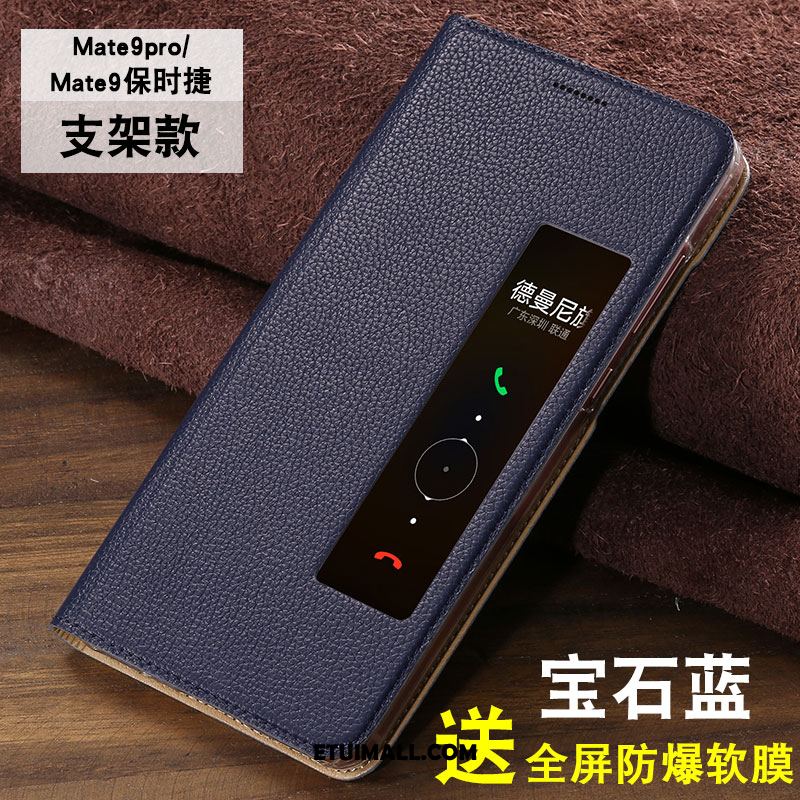 Etui Huawei Mate 9 Pro Czarny Telefon Komórkowy Prawdziwa Skóra Ochraniacz Obudowa Oferta