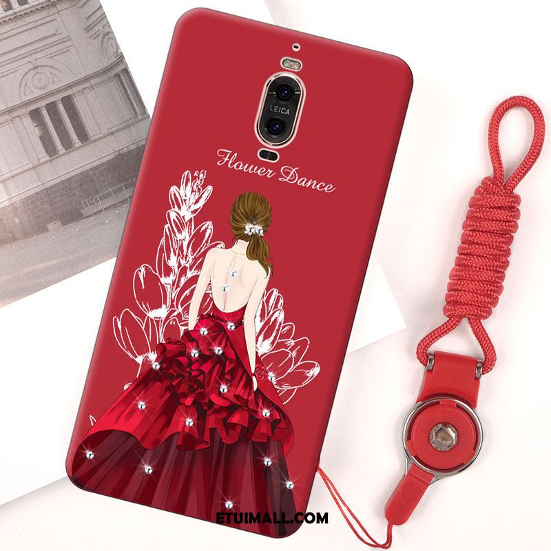 Etui Huawei Mate 9 Pro Telefon Komórkowy Czerwony Cienka Nubuku Super Obudowa Tanie