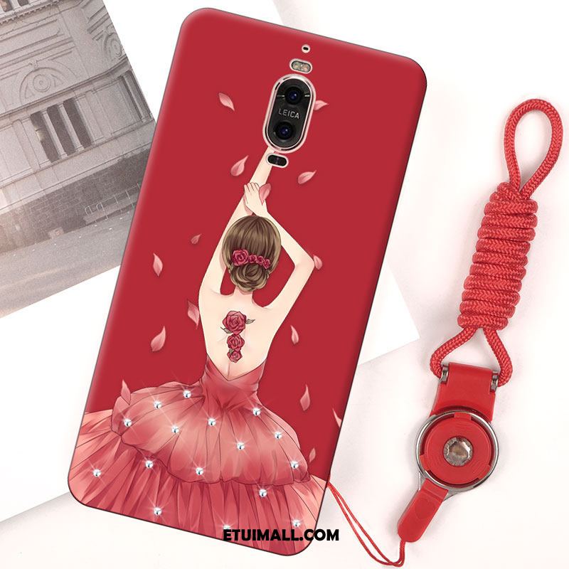 Etui Huawei Mate 9 Pro Telefon Komórkowy Czerwony Cienka Nubuku Super Obudowa Tanie