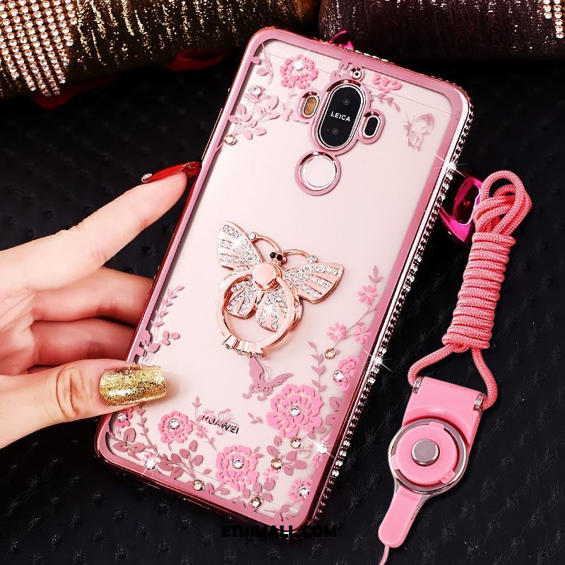 Etui Huawei Mate 9 Silikonowe Różowe Ochraniacz Rhinestone All Inclusive Futerał Sprzedam