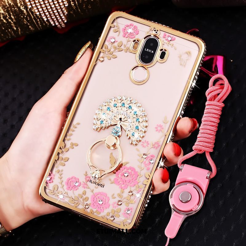 Etui Huawei Mate 9 Silikonowe Różowe Ochraniacz Rhinestone All Inclusive Futerał Sprzedam