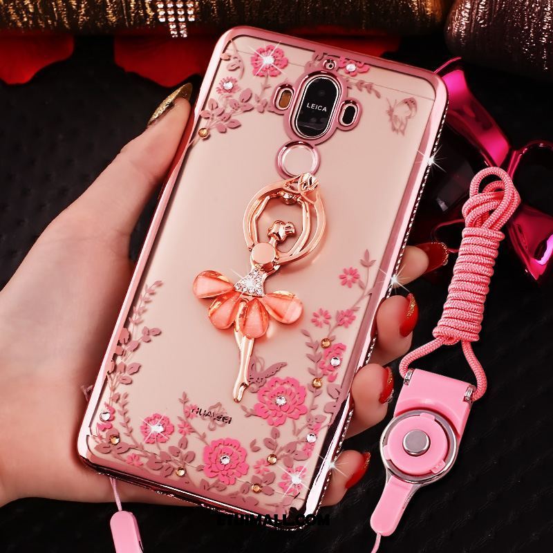 Etui Huawei Mate 9 Silikonowe Telefon Komórkowy Rhinestone Anti-fall Złoto Obudowa Sklep