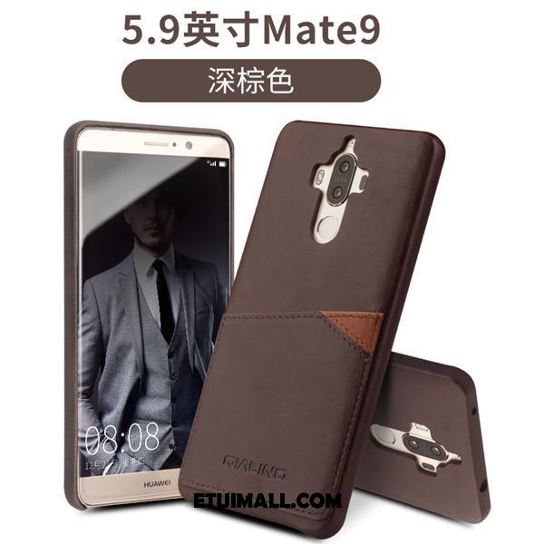 Etui Huawei Mate 9 Telefon Komórkowy Skórzany Futerał Ciemno Skóra Bydlęca Mały Futerał Sprzedam