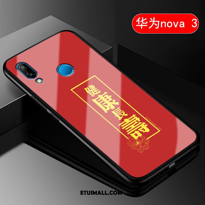 Etui Huawei Nova 3 Czerwony Chiński Styl All Inclusive Ochraniacz Telefon Komórkowy Pokrowce Sklep