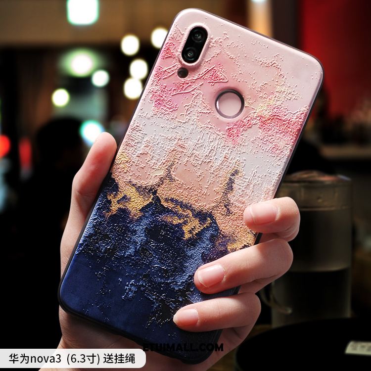 Etui Huawei Nova 3 Moda Kreatywne Telefon Komórkowy Modna Marka Czarny Obudowa Online