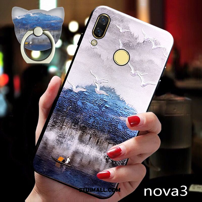 Etui Huawei Nova 3 Ring Miękki Silikonowe Wiszące Ozdoby Anti-fall Obudowa Online