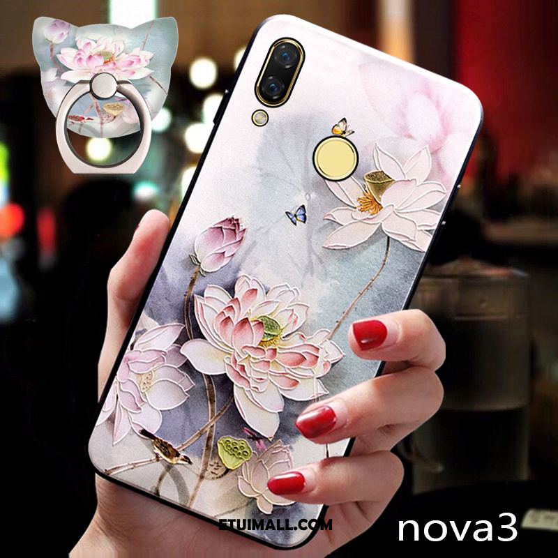 Etui Huawei Nova 3 Ring Miękki Silikonowe Wiszące Ozdoby Anti-fall Obudowa Online